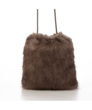 UNBILLION カシュカシュ cachecache / エコファーシンプル巾着ショルダーバッグ GY