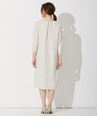 自由区 L 【セットアップ可】ダブルクロス サックワンピース ベージュ系