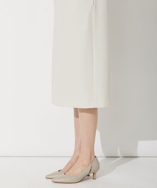 自由区 L 【セットアップ可】ダブルクロス サックワンピース ベージュ系