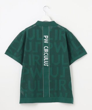 PW CIRCULUS 【手洗い可能】【UNISEX】ニットメッシュポロ ゴルフ グリーン系
