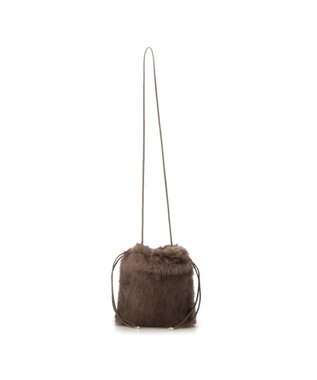 UNBILLION カシュカシュ cachecache / エコファーシンプル巾着ショルダーバッグ GY