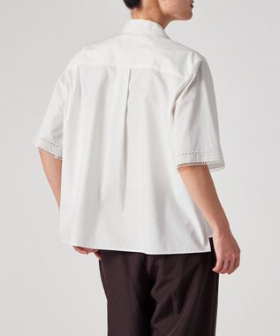 Paul Smith エンブロイダリー 半袖ブラウス オフホワイト