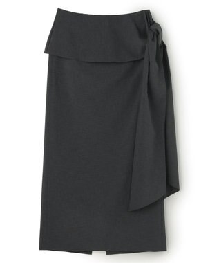 BEIGE， 【イージーケア・セットアップ対応】BATEAU / サイドディテール Iラインスカート Charcoal