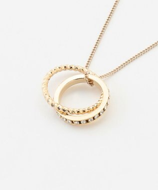 ANY SIS ダブルリング ネックレス ライトゴールド