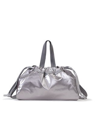 LeSportsac E/W CITY DRAWSTRING BAG/アップタウンシルバーシャイン/シルバー アップタウンシルバーシャイン/シルバー