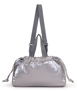 LeSportsac E/W CITY DRAWSTRING BAG/アップタウンシルバーシャイン/シルバー アップタウンシルバーシャイン/シルバー