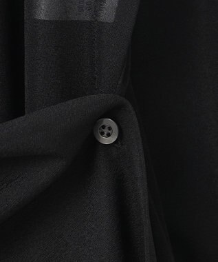 uncrave トリコットシフォン ロングシャツ ブラック