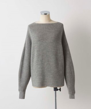TOQUE 〈大草直子さんアドバイザー〉ベビーアルパカ ミドルゲージ モックネックニット グレー