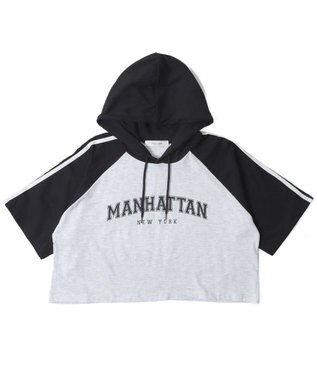 WEGO フーデッドラグランT ブラック