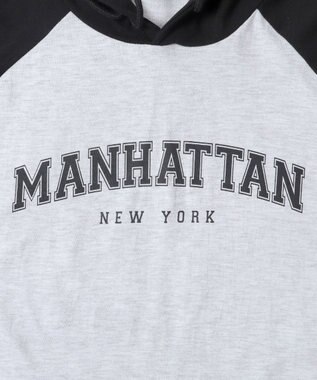 WEGO フーデッドラグランT ブラック