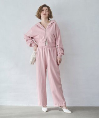 WEGO 【ウエストゴム/XSSMサイズ展開】スウェットワイドパンツ ピンク