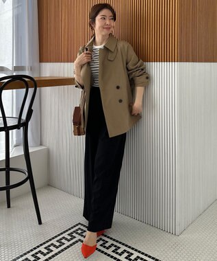 UNFILO ショート トレンチコート キャメル