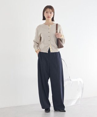 earth music&ecology 【一部予約】カラーコンビニットカーディガン ベージュ