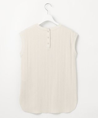 23区 【SLOW/一部店舗限定】ランダムリブフライス フレンチスリーブ カットソー ベージュ系