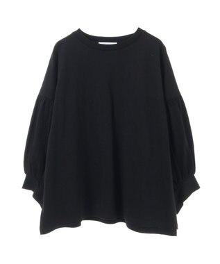 AMERICAN HOLIC ドルマンギャザースリーブカットプルオーバー Black