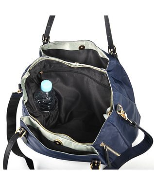 LA BAGAGERIE 【MONICA】ナイロン2WAYトートバッグ Mサイズ ネイビー