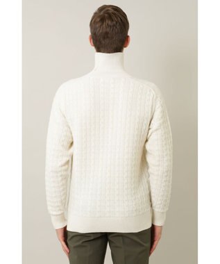 DAKS ケーブルガータータートルネックセーター オフホワイト