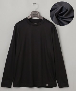 【綿100％】カバーネック ドレスTシャツ_ロング