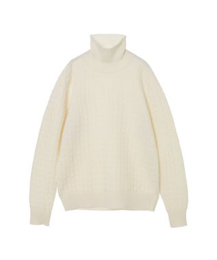 DAKS ケーブルガータータートルネックセーター オフホワイト