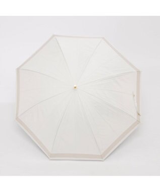 UNBILLION カシュネ cachenez / 【晴雨兼用】【日傘】UV カット率99％以上 PU切り継ぎボーダーバルーンショートパラソル ホワイト