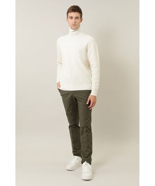 DAKS ケーブルガータータートルネックセーター オフホワイト