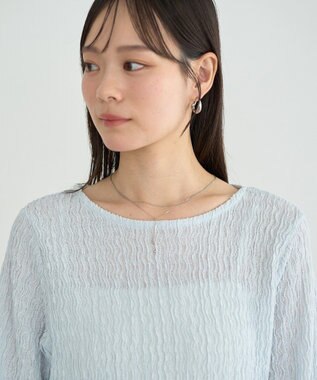 earth music&ecology ランダムヨウリュウカットプルオーバー Light Blue