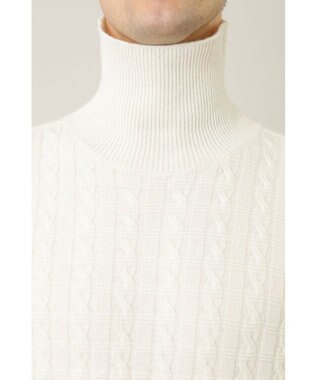 DAKS ケーブルガータータートルネックセーター オフホワイト