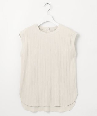 23区 S 【SLOW/一部店舗限定】ランダムリブフライス フレンチスリーブ カットソー ベージュ系