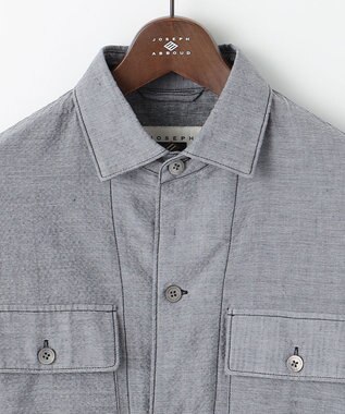 JOSEPH ABBOUD 【キングサイズ・オーガニックコットン】ドライサッカー ブルゾン ブルー系