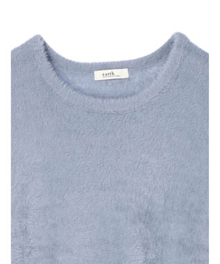 earth music&ecology ミニシャギーチュニック Blue