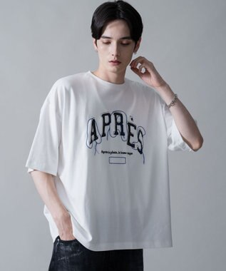 WEGO オフステッチグラフィックT（SS） ホワイト