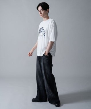 WEGO オフステッチグラフィックT（SS） ホワイト