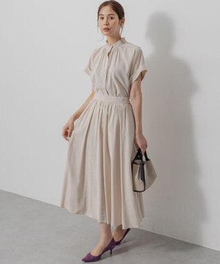 組曲 【レングス調整可能】バウンディングシャーティングスカート アイボリー系