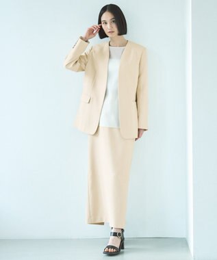 UNFILO L Iラインスカート ベージュ