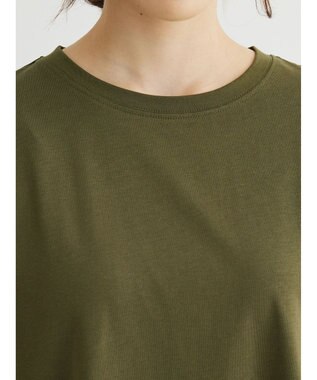 Green Parks 汗じみ防止クルーネックスリットチュニック Green