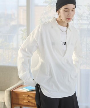 WEGO 【ANGIE VINTAGE】スキッパーシャツ ホワイト