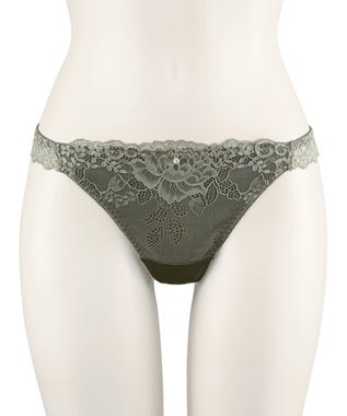 San-ai Resort（三愛水着楽園） 【northerly bra フィットシリーズ 谷間メイク】 カシュクールレースモールド Tバックショーツ M 【northerly】 カーキ