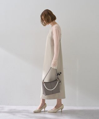 YECCA VECCA 【2点SET】ショートジャケットセットキャミワンピース Light Beige