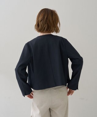 YECCA VECCA 【2点SET】ショートジャケットセットキャミワンピース Navy