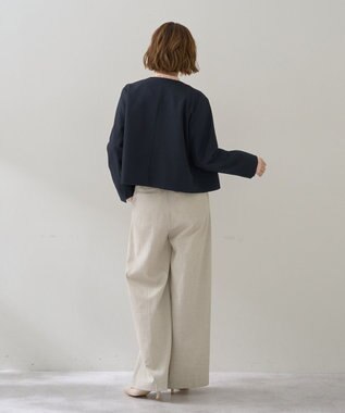 YECCA VECCA 【2点SET】ショートジャケットセットキャミワンピース Navy