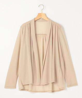 組曲 S 【WEB限定】シアーツイルジャージーショート カーディガン ベージュ系
