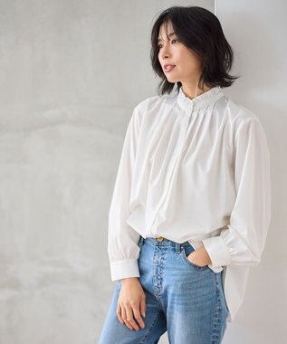 ANY スタンドネックブラウス オフ