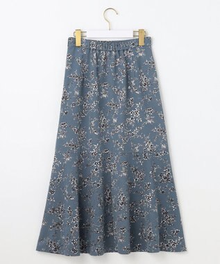 ANY SIS 【洗える】フラワープリントペプラム スカート グリーン系