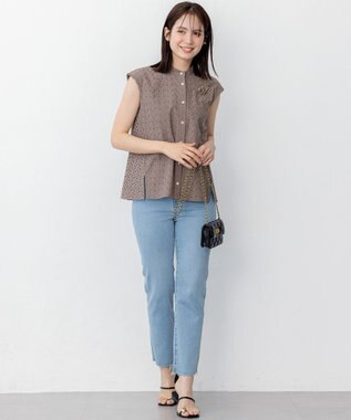 組曲 ミッドデニム パンツ ブリーチインディゴ系