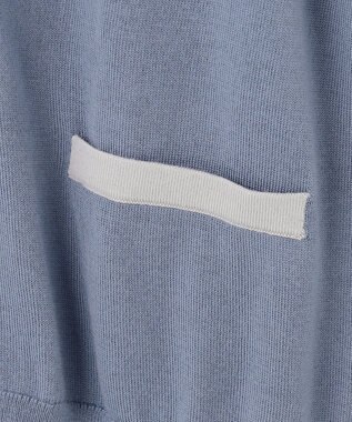 J.PRESS LADIES 【洗える】トリムツイン ニット サックスブルー系
