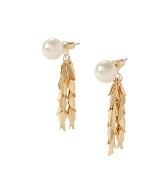 YECCA VECCA パールリーフピアス Gold