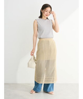 Green Parks ・Ｐｅｔｉｔ　Ｆｌｅｕｒ　メローｓｔリブタンクトップ Light Gray