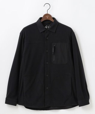 JOSEPH ABBOUD MOUNTAIN 【ライトシャツアウター】ハイカウントマイクロフリースシャツ ブラック系