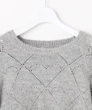 Feroux ハート柄ニット プルオーバー ライトグレー系