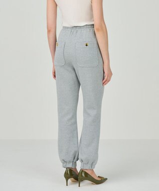 GRACE CONTINENTAL ラメ起毛裏毛トラックパンツ グレー